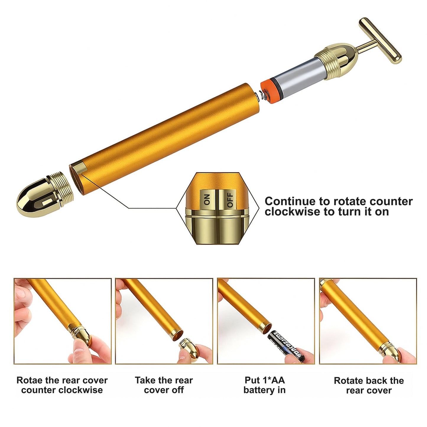 GlowD'or™ 24k Pro Electric Massager